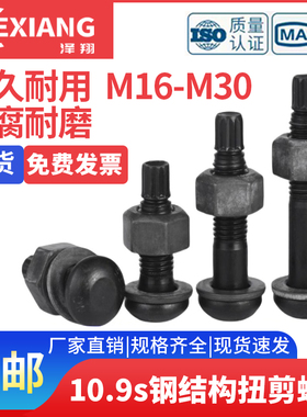 发黑10.9s级钢结构扭剪螺丝高强度【GB3632】M16M20M22M24M27M30