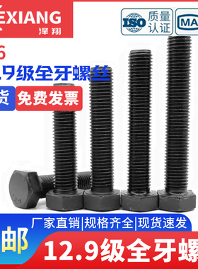 12.9级全牙外六角螺丝加长全螺纹螺栓M16*50x60x70x80x90x100-300