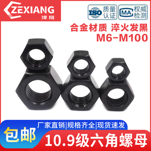 10.9级螺母螺丝帽高强度螺帽M6M8M10M12M14M16M20M24M27M30 M100