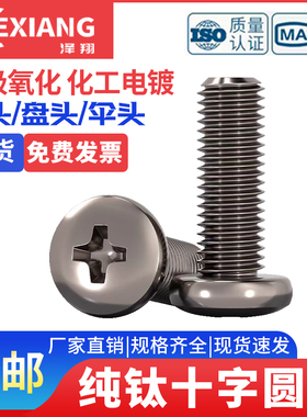TA2纯钛自攻螺丝盘头伞头沉头十字自攻螺丝钉M2.9M3.5M4.2M3M4M5