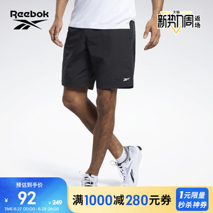 Reebok锐步官方夏季男子SHORTS经典LOGO宽松舒适健身运动训练短裤
