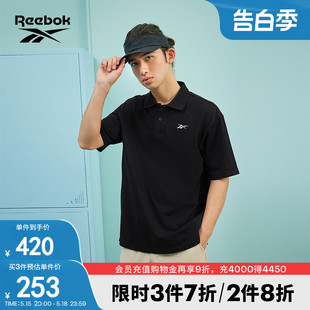 Reebok锐步官方男女复古运动户外休闲舒适复古百搭短袖 Polo衫