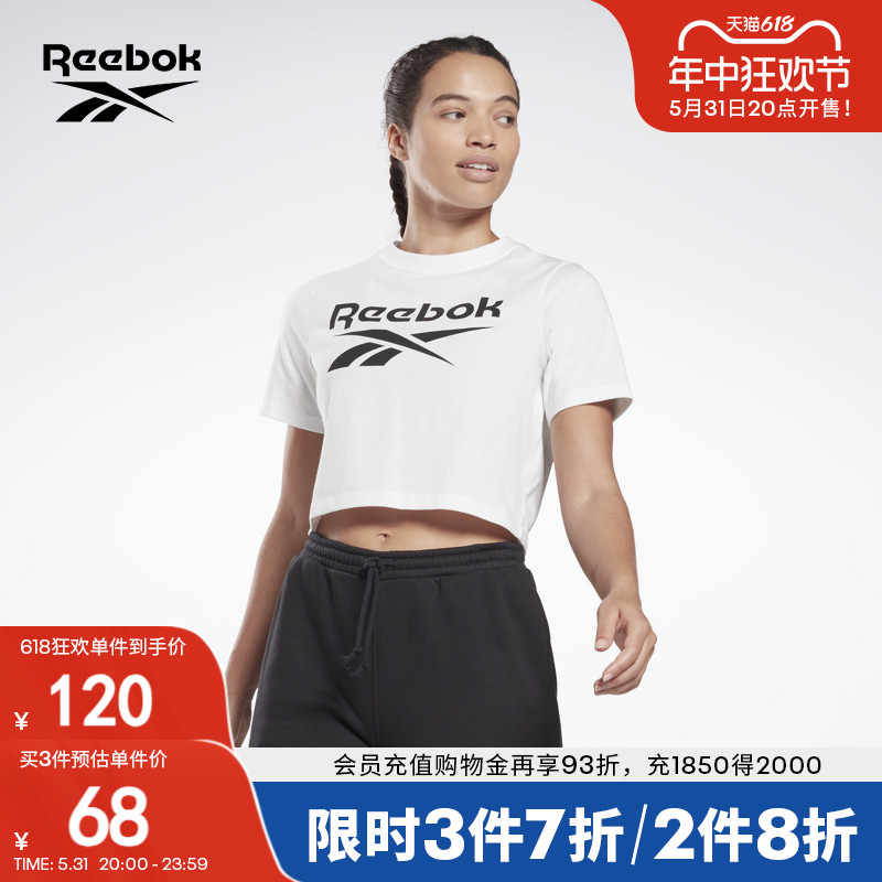 Reebok锐步女子短款短袖T恤