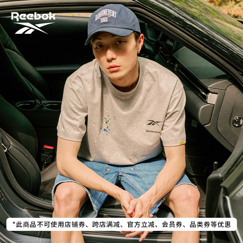 [Randomevent联名]Reebok锐步官方24春夏男女同款宽松时尚短袖T恤