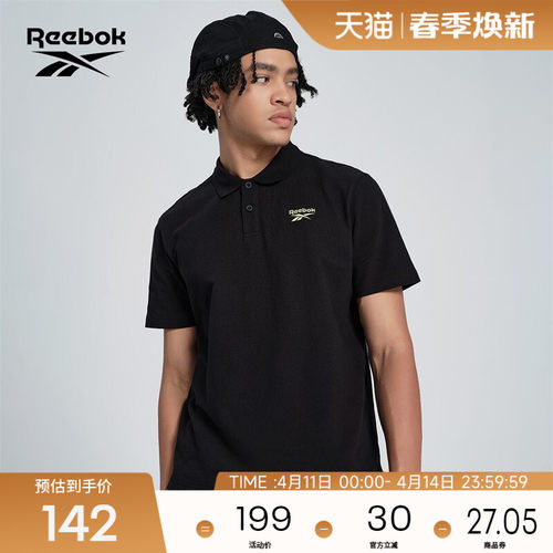 锐步男女简约舒适短袖Polo衫T恤