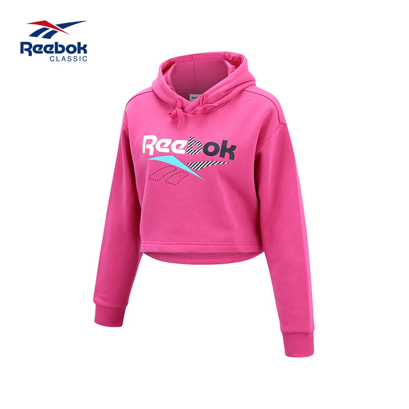Reebok锐步官方 运动经典CL V ATI CROP HOODIE女子休闲卫衣GJB16