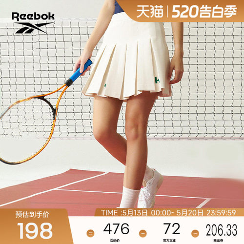 Reebok锐步官方26秋新款女子活力休闲网球风舒适百搭运动短裙