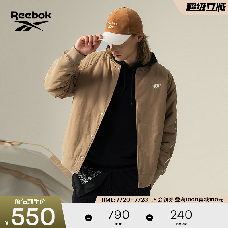 Reebok锐步官方24年新款男女同款潮流复古舒适百搭时尚夹克外套