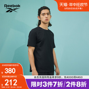 运动户外休闲舒适复古百搭T恤 Reebok锐步官方男子Tee针织短袖