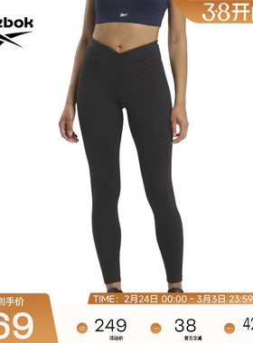 Reebok锐步官方26新品女LEGGING经典黑色运动健身训练紧身裤