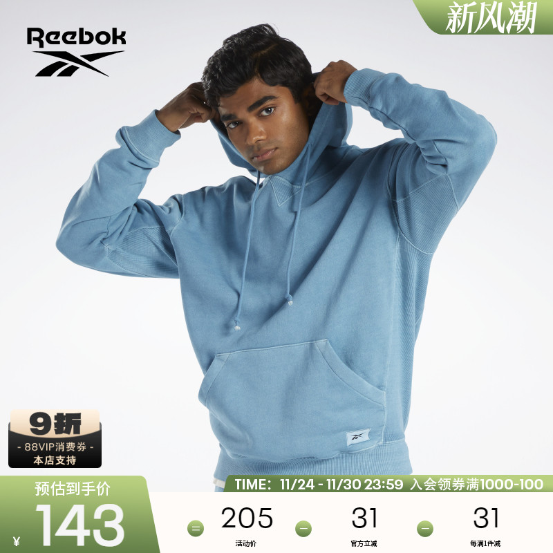 锐步男女复古运动休闲卫衣