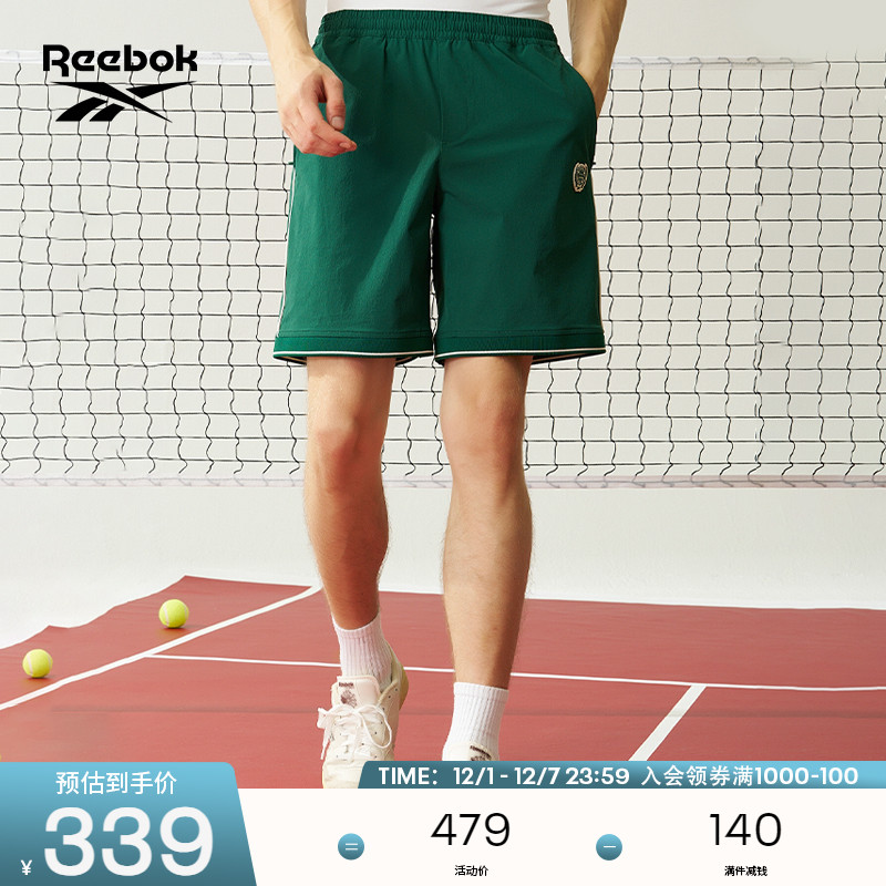 Reebok锐步官方24年新款男款复古百搭网球风休闲舒适运动短裤