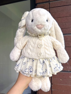 彩菲手作邦尼兔衣服毛衣套装裙子玩偶着替伽百利兔娃衣女生礼物