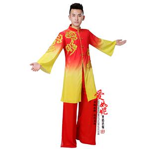 男款打鼓服装 开场舞秧歌服古典舞蹈演出服饰 中国风水鼓表演服装