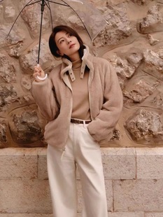 双面穿派克服厚保暖棉衣女外套百搭大码 高圆圆同款 女 新款 2025冬季