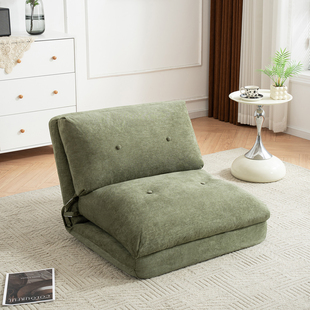 懒人沙发单双人折叠沙发床两用卧室客厅休闲小户型榻榻米奶油风