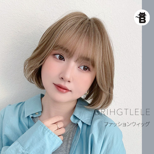 日系修脸空气感梨花短发假发｜兔耳本体