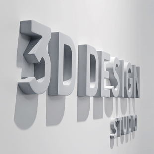 艺术微水泥立体字母数字墙贴高级灰白质感门牌酒店民宿创意装饰贴