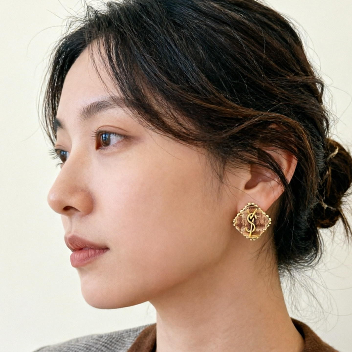 侧颜的惊鸿一瞥 金色女士个性百搭耳钉耳环