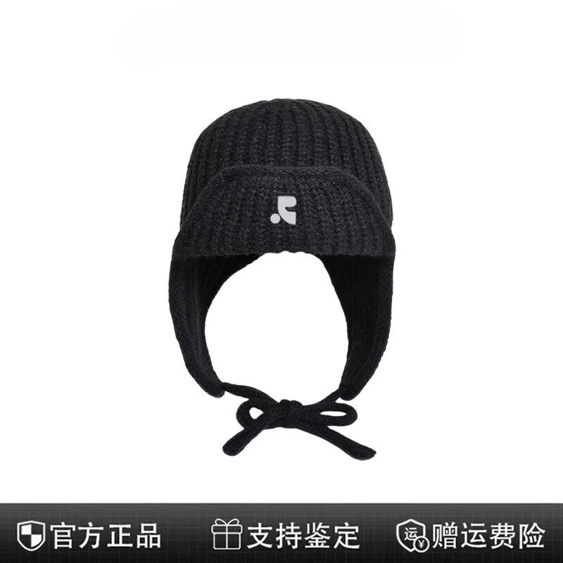 【RR正品】系带针织毛线时尚护耳帽秋冬百搭显脸小保暖雷锋帽女