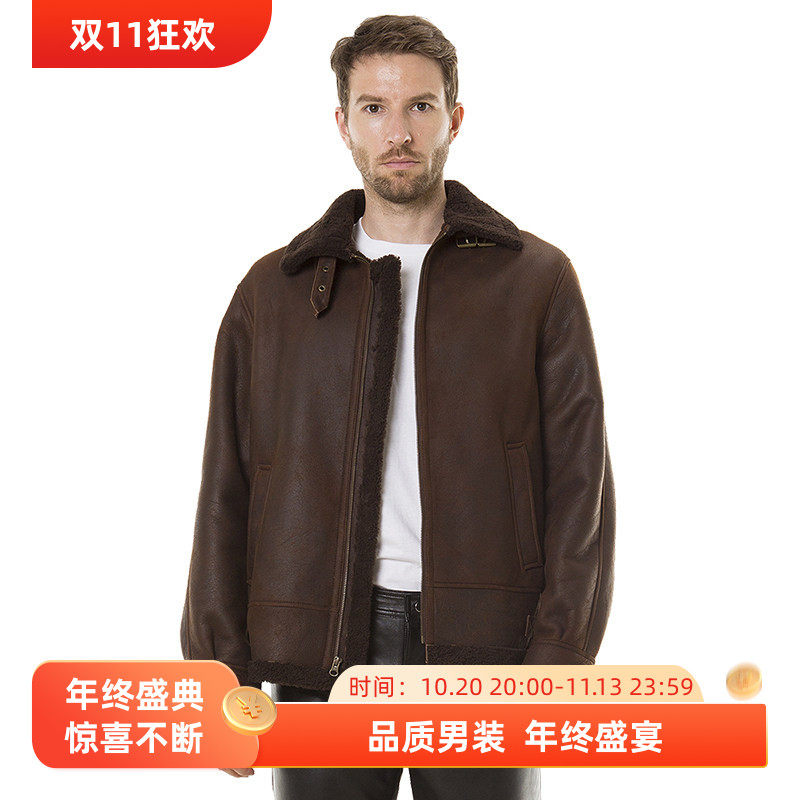 飞行服外套夹克机车真皮皮衣