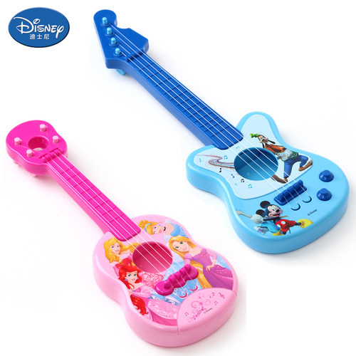 迪士尼公主儿童吉他玩具可弹奏男女孩仿真宝宝初学启蒙乐器礼物品
