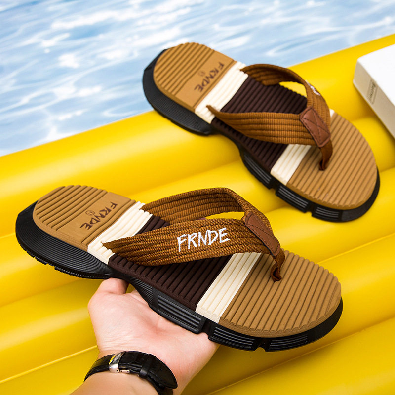 广东人字拖外贸东南亚拖鞋男夏季外穿夹脚布带软底大越南沙滩拖鞋