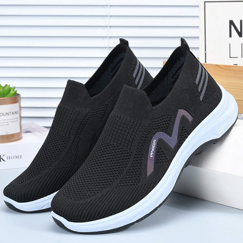 休闲鞋男春秋新款老北京布鞋软底一脚蹬男鞋时尚轻便不累脚健步