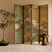 Chinese Song Dynasty aesthetic bamboo art screen shooting, partition living room, floor-to-ceiling live streaming background, entrance hall, shielding decoration, concealing ugliness thumbnail 4