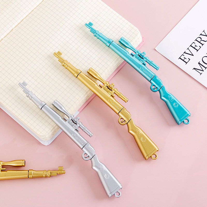 韩国文具可爱卡通创意中性笔98K吃鸡水笔黑色签字笔学生用品批发