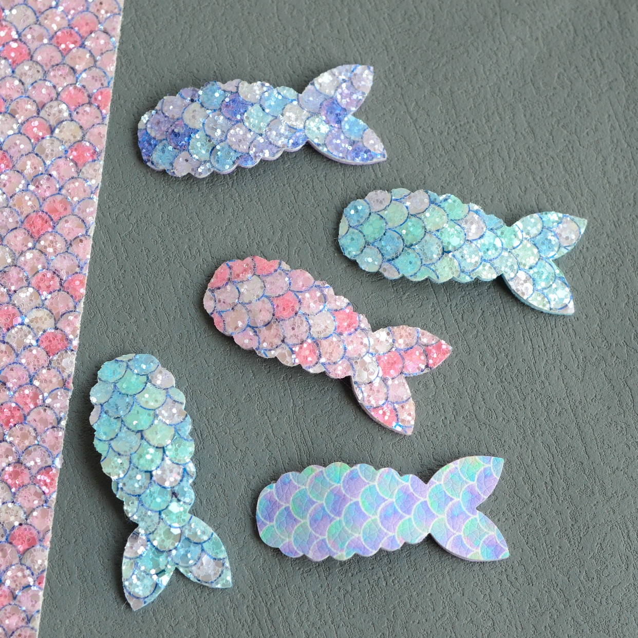 Ins风小美人鱼公主发夹儿童碎发刘海夹女孩闪亮头饰bb夹发卡