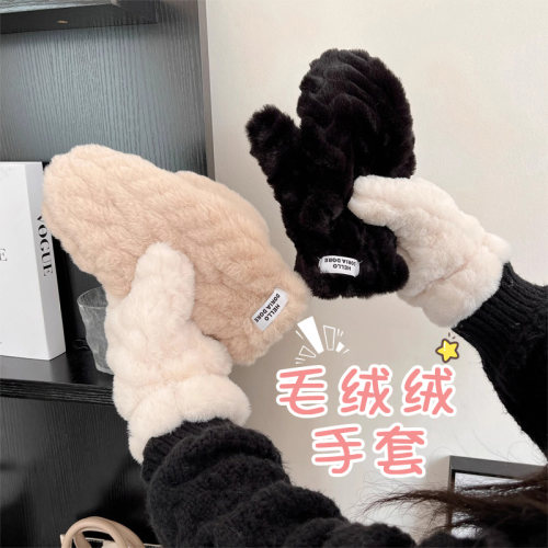 WOLKWOOK冬季加绒加厚保暖手套