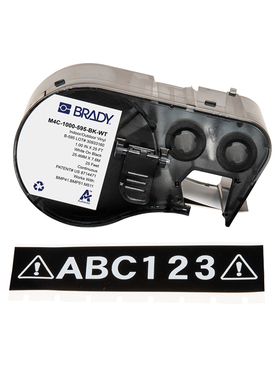 M4C-1000-595 贝迪BRADY M410打印机标签 户内户外乙烯基标签 管理标签 管道标识 设备标识