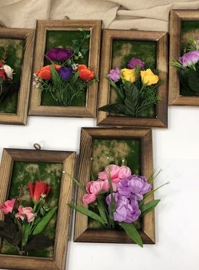 diy幼儿园复古仿真花植物挂饰