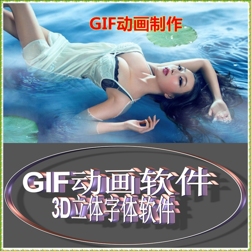 GIF动画制作 HTML多媒体幻灯片制作  3D立体字体制作 3D动画软件
