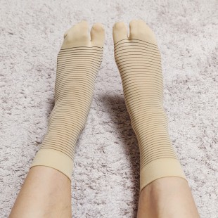 个性 非主流天鹅绒不透明二趾袜两指袜分趾袜夹趾袜短丝袜条纹短袜