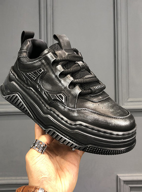 2026春季新款小白鞋增高老爹鞋舒适气垫底流行男鞋百搭时尚休闲鞋