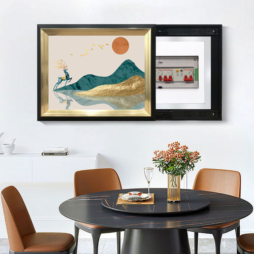 电表箱装饰画遮挡电闸防水油画肌