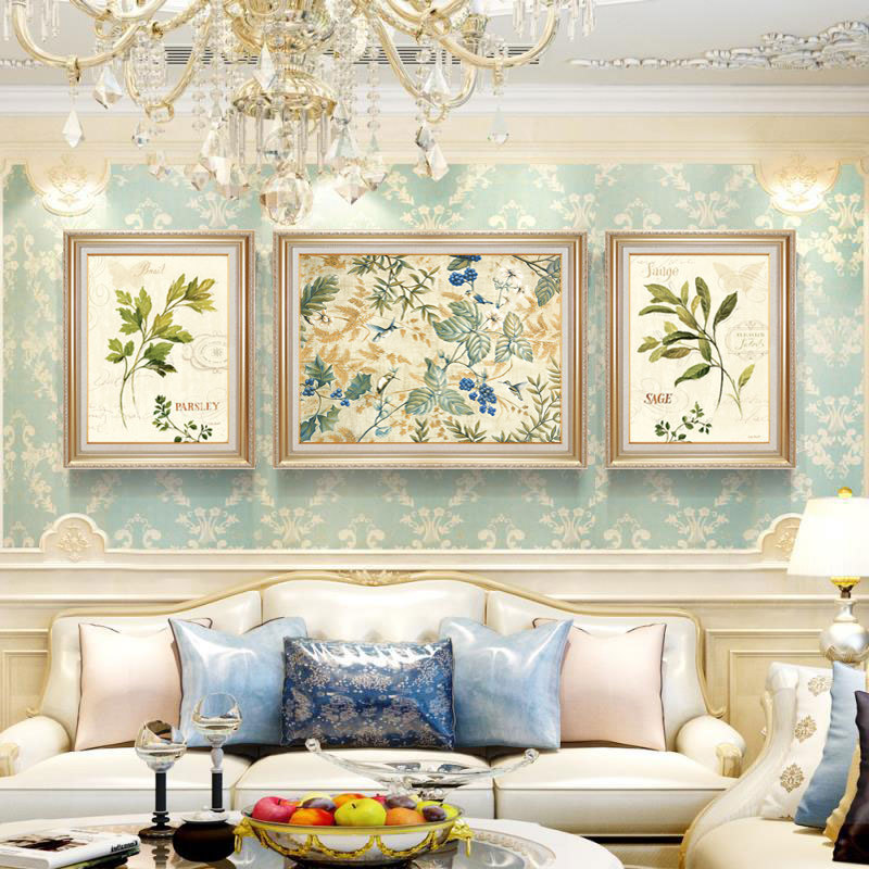 客厅装饰画美式餐厅挂画清新壁画精品油画肌理高级感沙发背景墙画,家居饰品,现代装饰画,淘宝优惠券,粉丝福利购,淘宝优惠卷