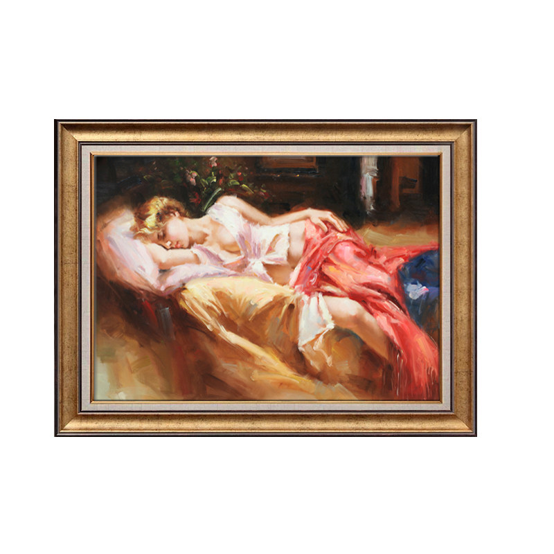 酒店卧室装饰画宾馆房间床头挂画卫生间人体美女会所美容院墙壁画