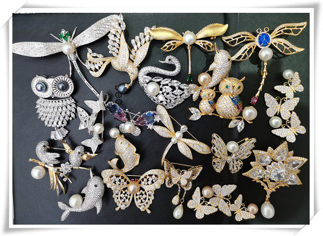 天然淡水珍珠锆石微镶嵌蜻蜓 蜜蜂 蝴蝶海豚 动物别针胸针,珠宝/钻石/翡翠,胸饰,淘宝优惠券,粉丝福利购,淘宝优惠卷