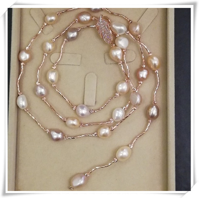 一米淡水超长项链巴洛克异形珍珠