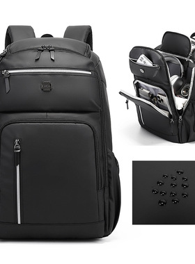 KAKA新款男士双肩包商务通勤电脑背包休闲轻便学生书包backpack