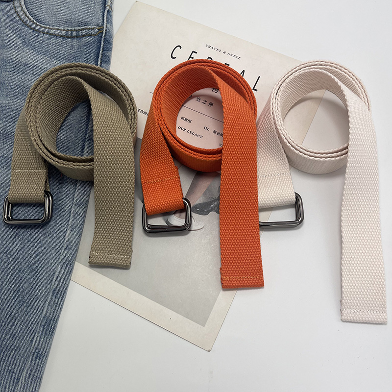 无男女通用时尚帆布金属扣百搭