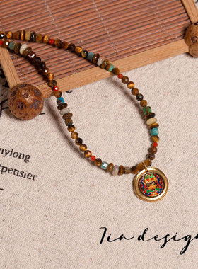 7IN 【楼兰】 国潮 新中式 小众品牌 秋冬复古时尚穿搭925银 项链