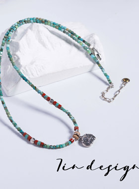 坠链均925银 7in【相知】原创小众设计复古彩色手作项链
