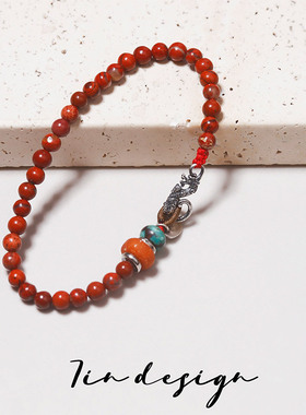 7in 925银手链 【锦色】原创小众新年新中式复古手作手链