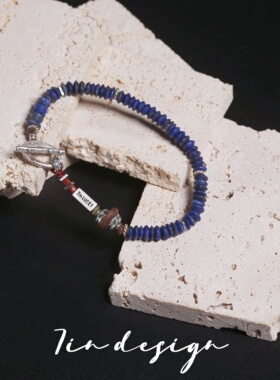 7in925银木质手链 【蓝渊】原创小众设计复古手作个性情侣925手链