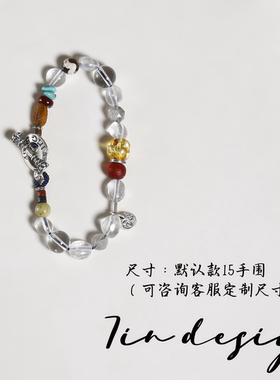 7in 925银手链【月影】原创小众设计复古手作白色手链