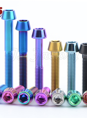 TS M5/M6X10-40mm锥头内六角钛合金螺丝自行车摩托车改装标准件